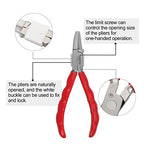 6 Inches Half Round Pliers Nylon Jaw Eyeglasses Frame Pliers Eyeglasses Repairing Plier Adjusting Eyeglass Arms Frame Pliers Optical Hand Tool with Screwdriver and Glasses Cloth - style: Half Round Plier