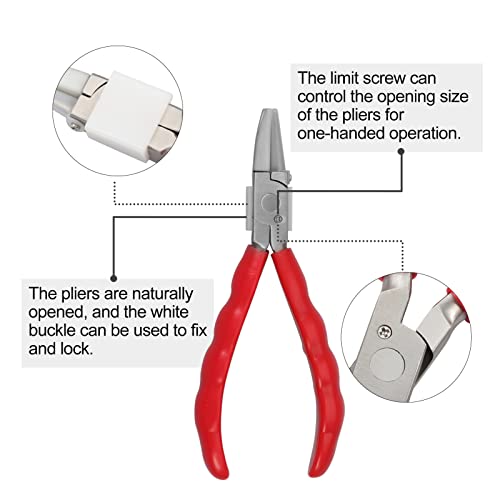 6 Inches Half Round Pliers Nylon Jaw Eyeglasses Frame Pliers Eyeglasses Repairing Plier Adjusting Eyeglass Arms Frame Pliers Optical Hand Tool with Screwdriver and Glasses Cloth - style: Half Round Plier