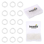BEADIA Silver Plated Jump Rings Non Tarnish 4mm 900pcs for Jewelry Making Findings - color: Silver, size: 0.5x4mm