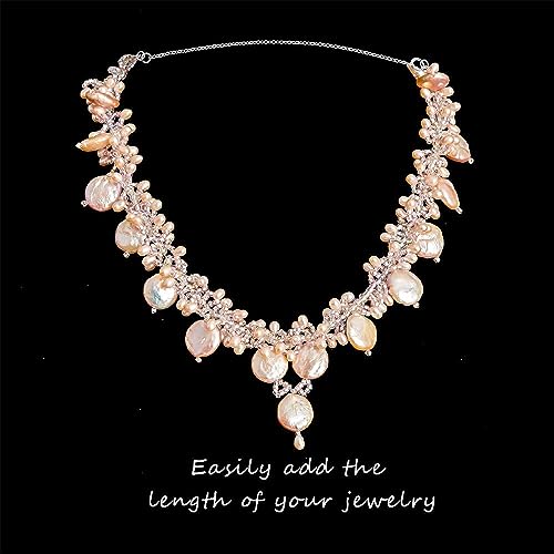 3 Pcs 925 Sterling Silver Necklace Extenders for Women Durable Strong Removable Necklace Bracelet Anklet Extension Jewelry Making Chains - color: 2 4 6 Inch, Silver