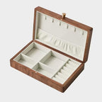Wooden Jewelry Box, Simple Solid Wood Wooden, Ring Holder and Necklace Organizer, Black Walnut, 24 * 15 * 6cm - size: L24*W15*H6cm