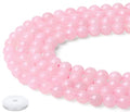 Natural Rose Quartz Beads 100Pcs 8mm Pink Crystal Beads Loose DIY Round Stone Bead for Bracelet Necklace Earrings Making - color: A-Pink Rose Quartz, size: 100pcs