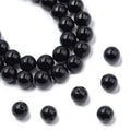 AD Beads Natural Gemstone Round Loose Beads 15" for Bracelet Necklace Earrings Jwelery Making Crafts DIY (4mm, Black Onyx) - color: Black Onyx, size: 4mm