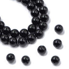 AD Beads Natural Gemstone Round Loose Beads 15" for Bracelet Necklace Earrings Jwelery Making Crafts DIY (4mm, Black Onyx) - color: Black Onyx, size: 4mm