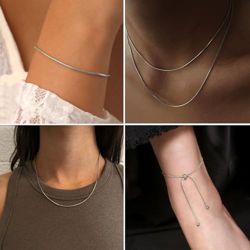 33 Feet Stainless Steel Snake Chains Roll, 1mm 304 Stainless Steel Round Snake Chain Bulk Spool for Jewelry Making DIY Craft - color: 1mm Stainless Steel Round Snake Chains