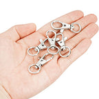 cnomg 50 pcs Swivel Clasps Lanyard Snap Hook,cnomg Metal Swivel Lanyard Snap Hook Lobster Claw Clasp 38mm(Sliver) - color: Sliver, size: 1.5 inches