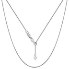 Savlano 925 Sterling Silver Solid 0.8mm Box Adjustable Bolo 14-24 Inch Chain Necklace For Women - Made in Italy Comes With a Gift Box - style: Silver