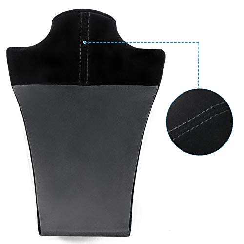 Polmart H4 Necklace Display Bust (Black Velvet, 13 ½”H)