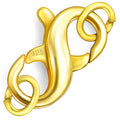 Dailyacc 925 Double Opening Lobster Clasp Sterling Silver and Gold Necklace Bracelet Extender Clasps and Closures for DIY Jewelry - color: Gold, size: 11mm × 6.5mm