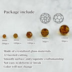 480pcs Crystal Glass Beads 3mm 4mm 6mm 8mm 10mm Round Faceted Glass Spacer Beads for Bracelets Necklace Earring DIY Jewelry Making Craft(Amber) - color: Amber