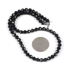 6mm Black Tourmaline Faceted Gemstone Round Loose Beads Strand 15.5-16" DIY Jewelry Making - color: Black Tourmaline
