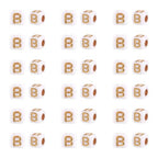 FASHEWELRY 500Pcs White Golden Letter Beads 4.5mm Square Alphabet Beads Acrylic Cube Letter B Beads for Friendship Bracelet Necklace Keychains Jewelry Making - color: Letter B