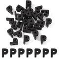 Craftora 30Pcs 20mm Black Large Letter Beads, Acrylic Big Alphabet Beads, Chunky Initial Letter P Bead with Large Hole for Friendship Bracelets Keychain Bag Charms Shoelaces - color: Letter P