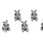 20pcs Cute Bear Symbol of Strength and Courage Large Hole Animal Loose Beads (4.5mm Hole) Antique Silver Metal Spacer for DIY Craft Jewelry Making MEC-A10 - size: Bear
