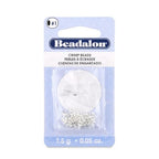 Beadalon Crimp Beads, Size #1, Silver Plated, 1.5 g, Approx. 100 pc - color: Silver, size: Size #1, 100 pc