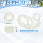 PATIKIL 75 Pcs 8mm OD 5mm Thick Crystal Glass Beads, Rondelle Crystal Beads Faceted Cut Gemstone Strand with Spacer Beads for Craft, Bracelet, Necklace, Egg White - color: Egg White