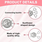 Layering Necklace Clasp, 14k Silver, Necklace Separator, Necklace Layering Clasps for Women's Tangle Free Safety Jewelry Locking Clasp Converter Chain Extender (2 PCS)
