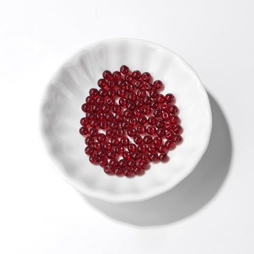 Raicegs 100pcs 4mm Garnet Beads Natural Gemstone Beads Round Loose Beads for Jewelry Making DIY Bracelets Necklace - color: Garnet, size: 4mm Round