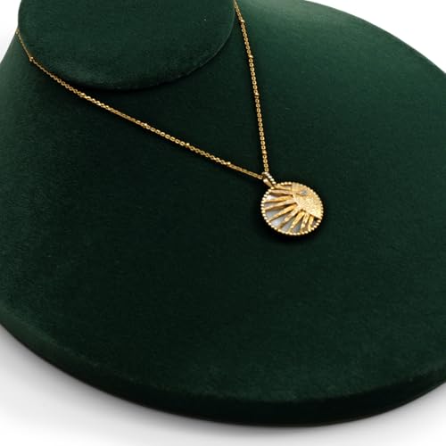 Oirlv Necklace Holder Bust Velvet Jewelry Display Necklace Display for Vendors Display Pendant Display Stand Green - color: Green Velvet