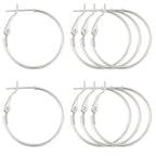 Beebeecraft 1 Box 24Pcs Hoop Earrings Findings Platinum Plated Brass Round Open Beading Hoop Components for Jewellery Making DIY Crafts Art Accessories Creation Festival Gift Wedding Party Favor - color: Silver