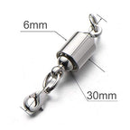 Zpsolution Screw Locking Magnetic Necklace Clasps and Closures Safety Easy Jewelry Clasps 6mm Light and Small Keep The Clasp in Back 8pcs Silver - color: Small Silver 8pcs