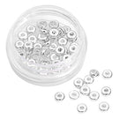 BEADIA Silver Plated Disk Spacer Beads 4x1.5mm 50pcs for Jewelry Making Findings Non Tarnish - color: Silver, size: 4x1.5mm Disk