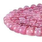 6mm Precious Natural Strawberry Quartz Gemstone Beads for Jewelry Making Round Loose Stone Beads 15"/Strand (Strawberry Quartz,6mm) - color: AAA Strawberry Quartz, size: 6mm