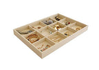Large Stackable Jewelry Display Tray Case Organizer Premium Velvet Soft Light Beige Home Store Sales Shows (12 Grid) - color: 12 Grid