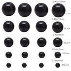 476 PCS Round Crystal Glass Beads for Jewelry Making(Black), Glass Spacer Loose Beads for Crafts Bracelets Necklaces Charms Pendants Friendship 4/6/8/10/12mm - color: Round Glass Beads: Black