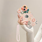 Semi-Precious Gem Stones Beaded Phone Charm Cell Phone Lanyard Wrist Strap Handmade Natural Gemstone Phone Chain string - color: Rose Quartz