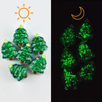 6Pcs Luminous Christmas Tree Fancy Beads for Pens Christmas Tree Focal Space Beads for DIY Craft Beadable Pens Keychain Bracelet Necklace Earrings Jewelry Making - color: Luminous Christmas Tree 2