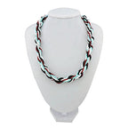 Bocar Fashion Seed Beads Statement Collar Necklace for Women (NK-10408) - color: mix