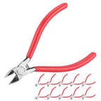 HAUTMEC 6" Flush Cutters Ultra Sharp Flush Cut Pliers 10PCS Small Wire Cutters for Crafting, Spring Loaded and Non-slip Grip Wire Snips for Plastic, Jewelry Marking, Artificial Flowers, HT0318-10PC - color: 6 Inch-10pcs