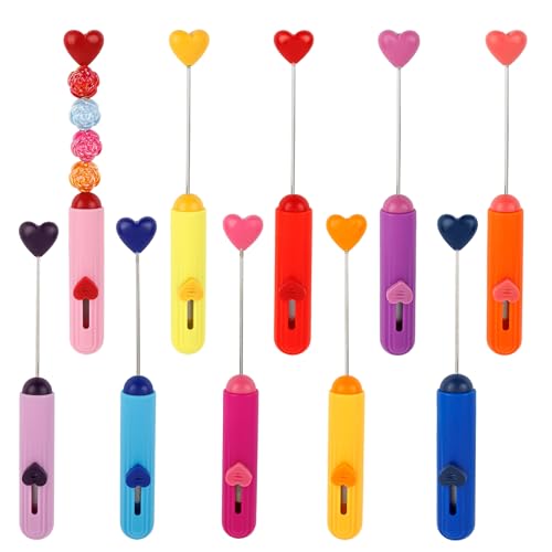 10 Pack Beadable Letter Openers Blanks Heart Metal Beaded Envelope Opener for Slitter Mail 10 Colors - color: 10 Colors