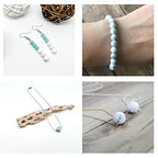 150 Pcs 6mm White Turquoise Beads Natural Gemstones Round Loose Beads for DIY Jewelry Making Energy Healing Power Stones - color: White Turquoise, size: 6mm