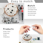 Sunrony 200Pcs Silicone Lentil Beads for Keychain Making, Bulk 12mm Silicone Abacus Spacer Beads for Necklace Bracelet Making Pens(White) - color: D-White