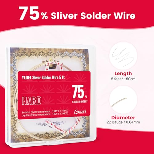 Silver Solder Wire Hard Silver Solder 22 Gauge for Jewelry Repair Silver Repair 5 FT - color: Hard Solder, size: 22 Gauge 5 Ft