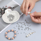 200 Pcs Stainless Steel Spacers Beads 4mm Round Bead Spacers 1.2mm Hole Metal Smooth Bead Finding for DIY Beading Jewelry Making