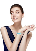 NCB 2.3-Piece 4mm Natural Crystal Gemstone Stretch Bracelets – Handmade Reiki Energy Healing Jewelry for Meditation,Yoga, Unisex - color: 2PCS ( Blue Turquoise+Howlite ), size: 8mm