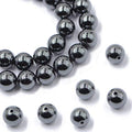 AD Beads Natural Gemstone Round Loose Beads 15" for Bracelet Necklace Earrings Jwelery Making Crafts DIY (4mm, Black Hematite) - color: Black Hematite, size: 4mm