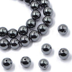 AD Beads Natural Gemstone Round Loose Beads 15" for Bracelet Necklace Earrings Jwelery Making Crafts DIY (4mm, Black Hematite) - color: Black Hematite, size: 4mm