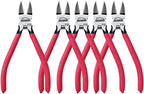 Wire Cutters, 5 PACK, 6" Wire Cutter Set, HOUSERAN Side Cutters Flush Cut Pliers, Diagonal Cutting Pliers with 2 Layers Non-slip Handle, Spring Loaded Wire Cutters for Jewelry Making, Crafts, Zip Tie - color: 5 Pack