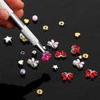 3Pcs Grabber Tool Holder Set Jeweler's Pick Up Sprinkle Pen Piercing Ball with Prongs Diamond Claw Jewelry Tweezers 4 Claw Precision Stainless Steel For Tiny Objects IC Chip Electronic Components - color: Silver