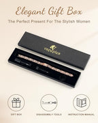 Magnetic Bracelets for Women, 99.99% Pure Copper Bracelet, 3800 Gauss, Adjustable Sizing, Women's Bracelets With Built-in Magnets, Gift Packaging, Fashion Jewelry Gift. - color: Copper-5X