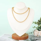 KYUNHOO 13 Feet/4M Gold Plated Chain for Jewelry Making 6mm Round Circle Chain Link on Spool Stainless Steel Chain Roll for Handcraft Making Supply Jewelry Findings - color: Gold Circle