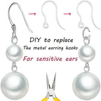60pcs Safety Non-Allergenic Plastic Earring Hooks Ear Wire Anti Allergy Hooks Earring Findings DIY Jewelry Making for Sensitive Ears(Clear) - color: Clear Hook 60pcs