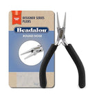 Beadalon Designer Series Round Nose Pliers, Black Vinyl-Free Grips, Stainless Steel, Box Joint, Double Leaf Springs, 4.75 in - color: Black, style: Round Nose
