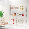Coward Acrylic Earring Holder Stand, Tabletop Earring Jewelry Easel Display, Earring Jewelry Holder Organizer for Home Use or Store Selling Show (3layer)