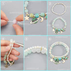 SUNNYCLUE 1 Box 4 Sets Moon Bracelets Making Kits Multi Bracelet Set Bohemian Multilayer Bracelets Stars Planet Crescent Charms Glass Beads for Jewelry Making Kits Adults Adult Supplies - style: Star & Moon