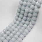 MJDCB Natural Round Aquamarine Gemstone Spacer Loose Beads Spacer Beads for DIY Jewelry Making Strand 15" - color: A+ Aquamarine, size: 10mm